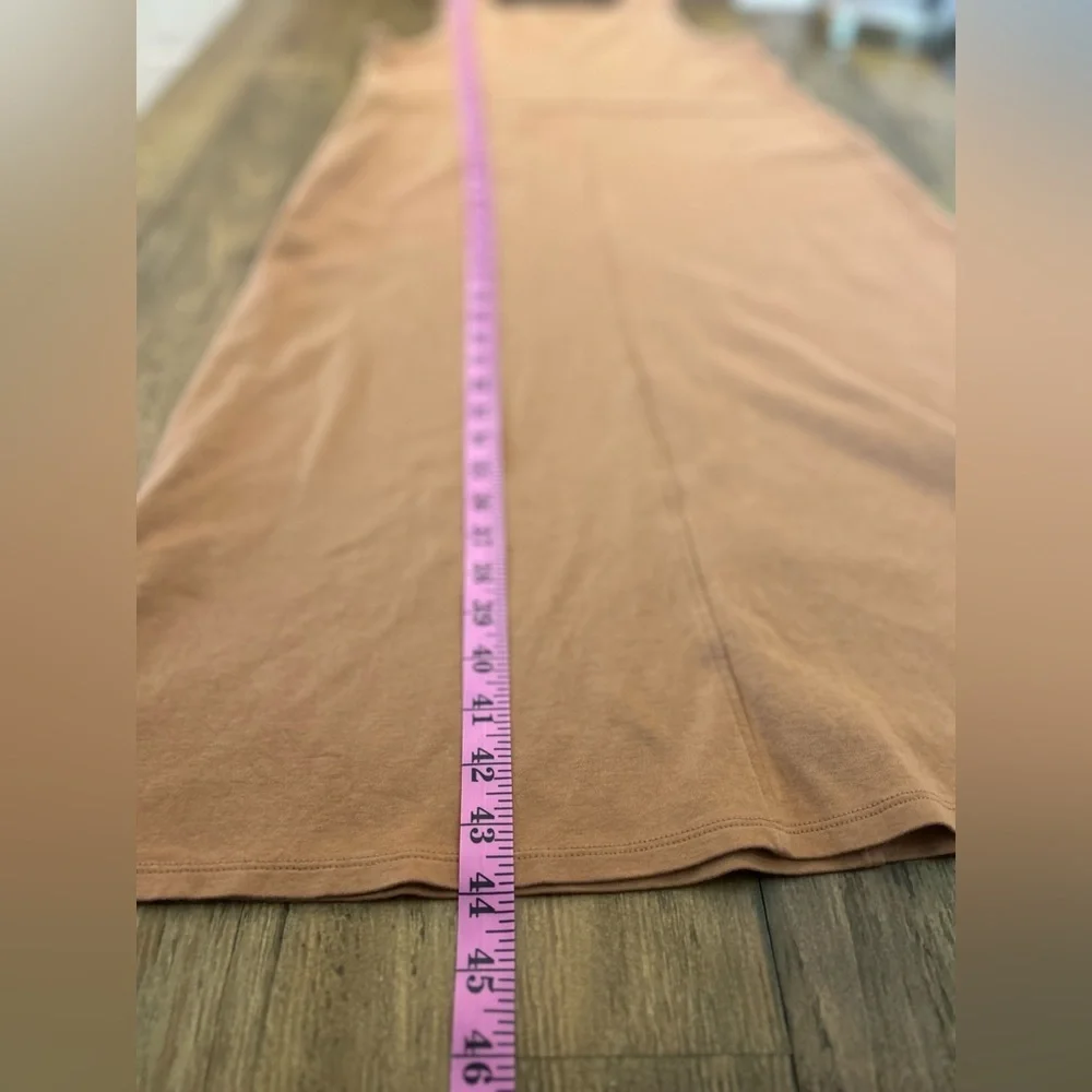ELIZABETH AND JAMES Long Camel Sleeveless Dress Minimalist A-line Size S